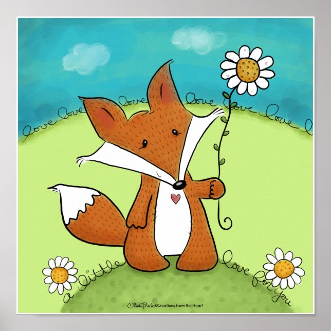 Póster Woodland Fox Little Love You (Frente)