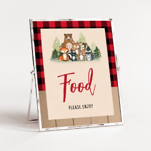 Póster Woodland Lumberjack Baby Shower Food