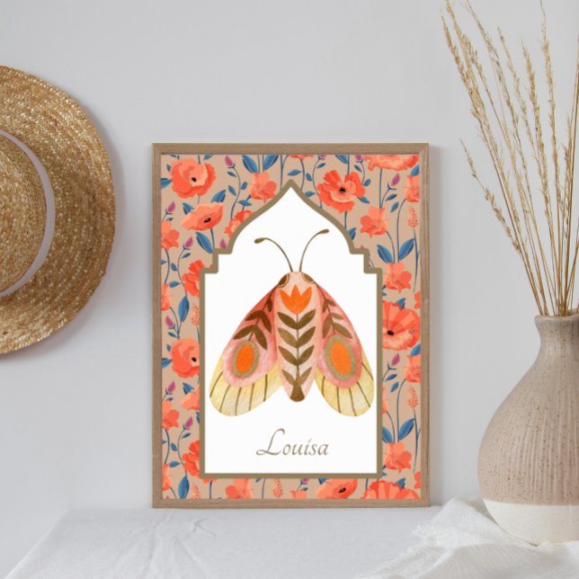Póster Woodland Moth Earthy Floral Personalizado Wall Art (Subido por el creador)