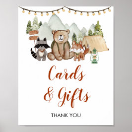 Póster Woodland Un Camper Feliz Regalos de Tarjetas de Cu