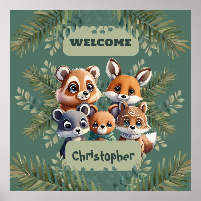 Póster Woodland Wonderland encantado (Frente)