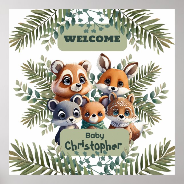 Póster Woodland Wonderland encantado (Frente)