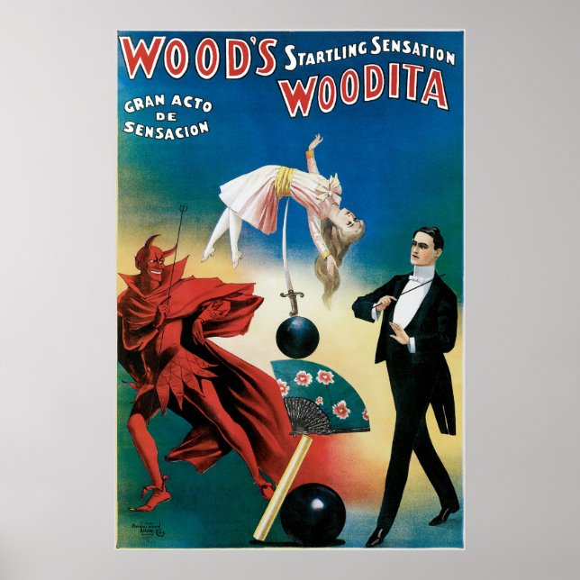 Póster Wood's ~ Woodita Magia Vintage Act (Frente)