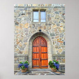 Póster Woodstock, Vermont, Puertas de la Iglesia