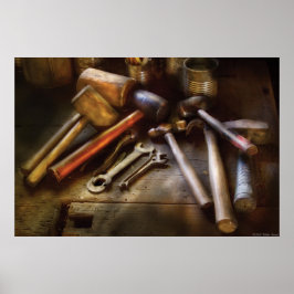 Póster Woodworker - Colección de martillos