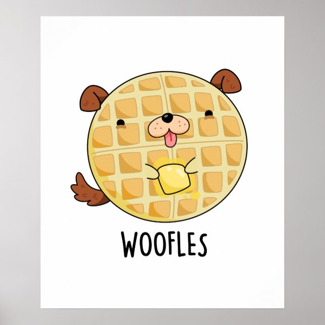 Póster Woofles Doggy Doggy Waffle Pun (Frente)