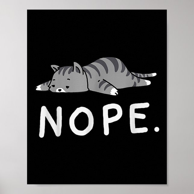 Póster Woot Nope Cat (Frente)