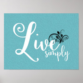 Póster Word Art "Live Simply" | POSTER