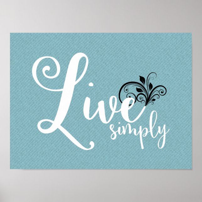 Póster Word Art "Live Simply" | POSTER (Frente)