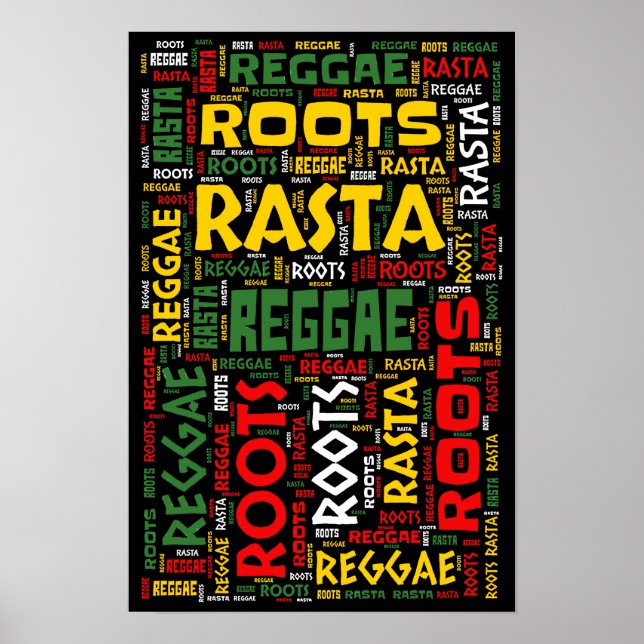 Póster WordArt Reggae (Frente)