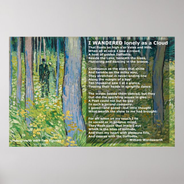 Póster Wordworth's I Wandered Lonely as a Cloud/Daffodils (Frente)