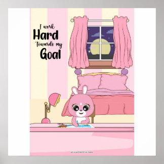 Póster work hard towards goals Wall art