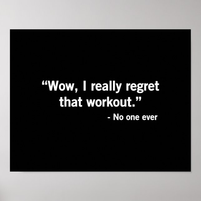 Póster Workout Regret (Frente)