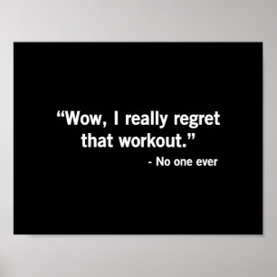 Póster Workout Regret
