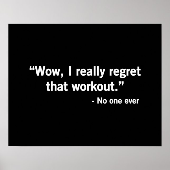Póster Workout Regret (Frente)