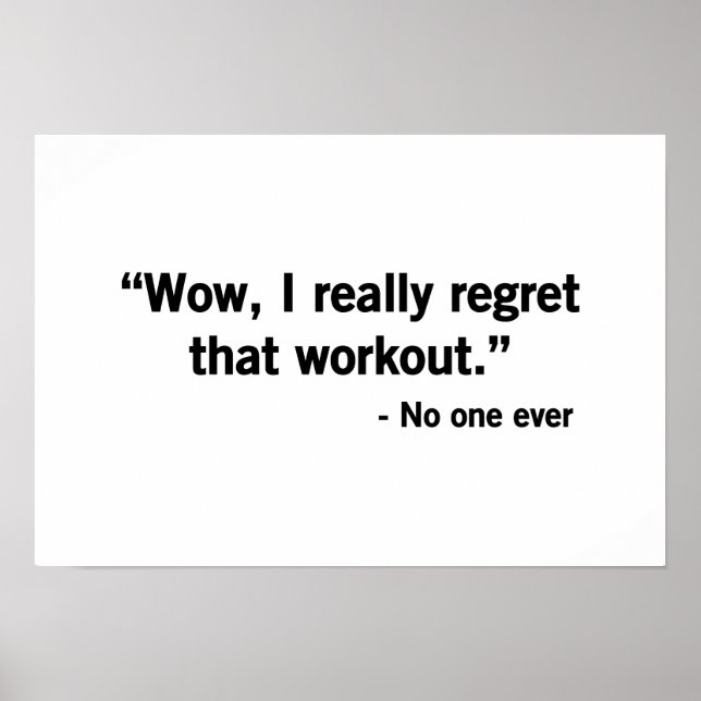 Póster Workout Regret (Frente)