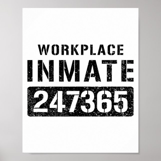 Póster Workplace Worker Prisoner Inmate Halloween Costume (Frente)