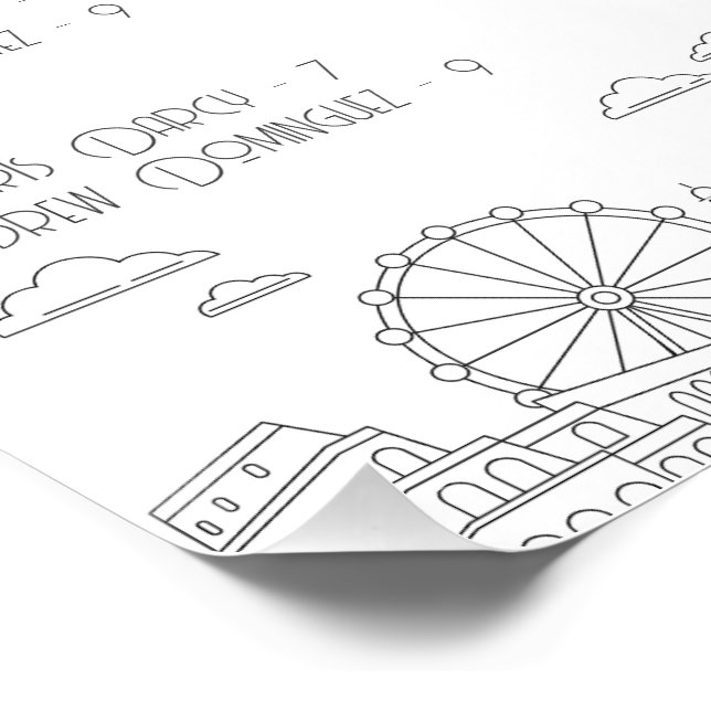 Póster World Adventure Seven Wonder Typology Boda (Esquina)