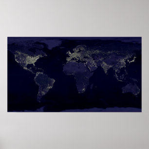 Póster World at night poster