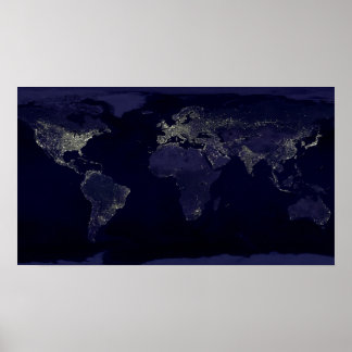 Póster World at night poster