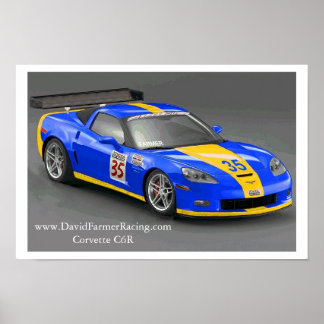Póster World Challenge C6 Z06 Corvette