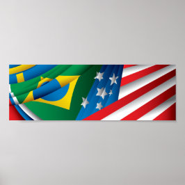 Póster World Flags Poster, Estados Unidos, Brasil y más