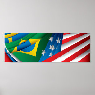 Póster World Flags Poster, Estados Unidos, Brasil y más