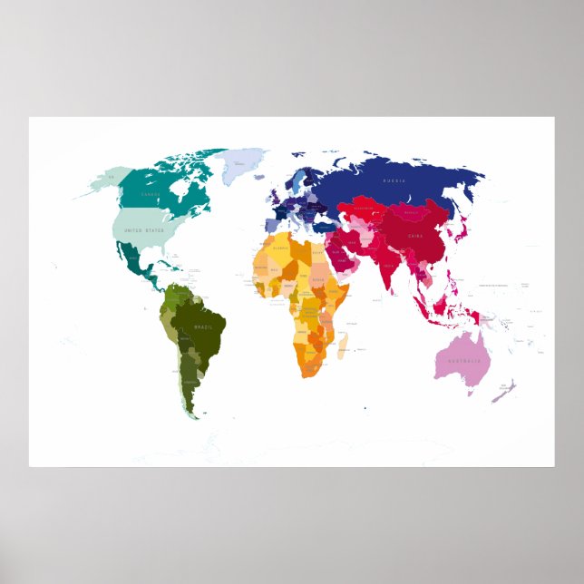 Póster World map (Frente)