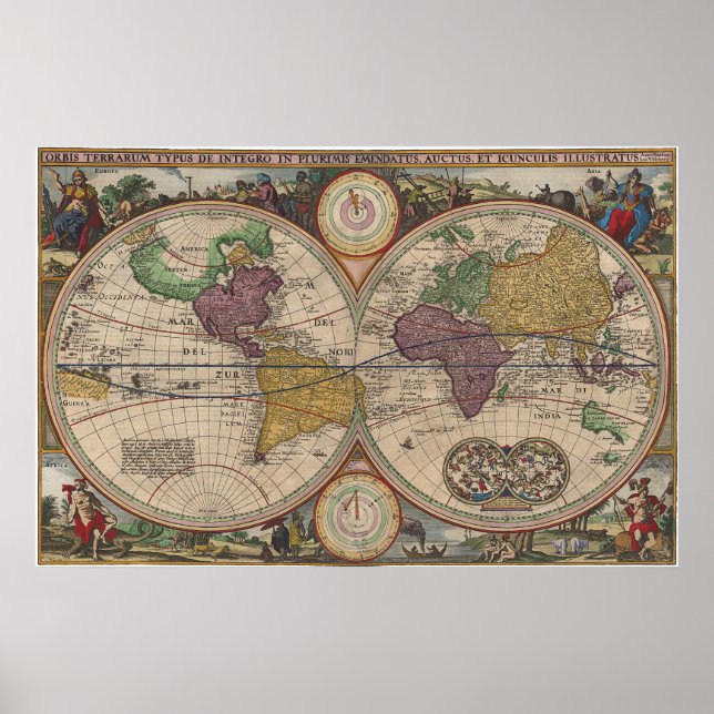 Póster World Map 1657 (Frente)