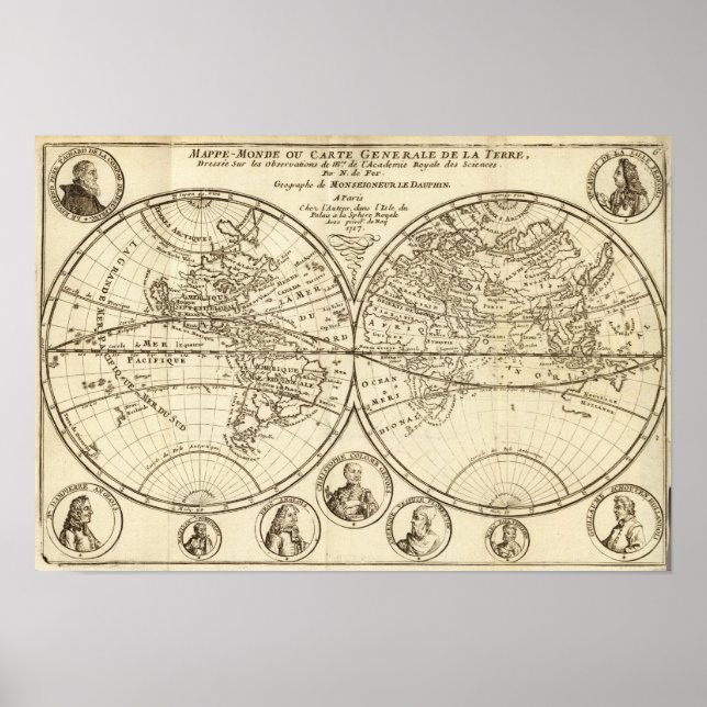 Póster World Map 4 (Frente)