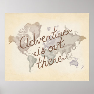 Póster World Map Adventure está inspirada en la película 