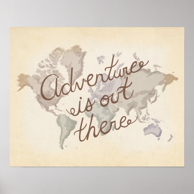 Póster World Map Adventure está inspirada en la película  (Frente)