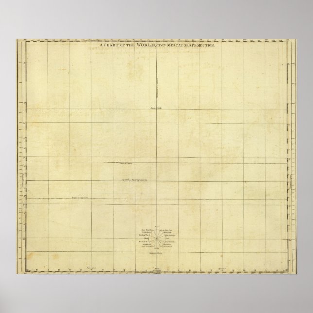 Póster World Map Outline (Frente)