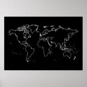 Póster world map . planispheres