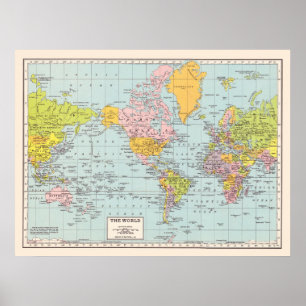 Póster World Map Poster