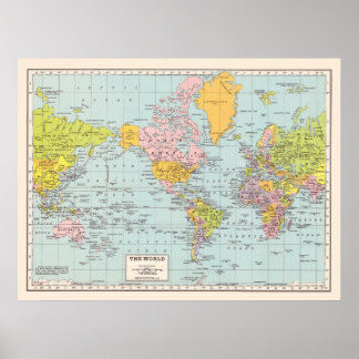 Póster World Map Poster
