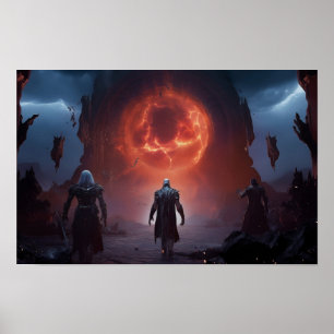 Póster World Of Warcraft - Dark Elf - Fan made