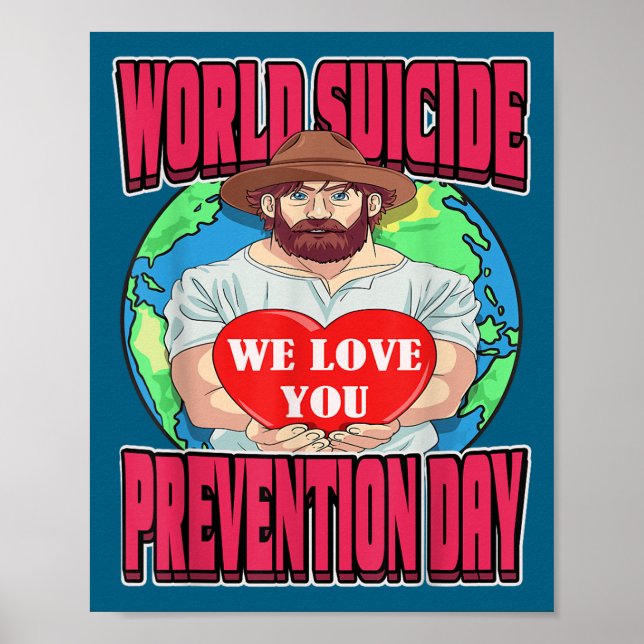 Póster World Suicide Prevention Day Motivational Dad Sept (Frente)
