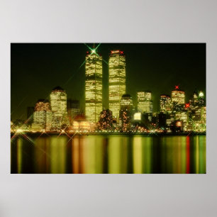 Póster World Trade Center at Night