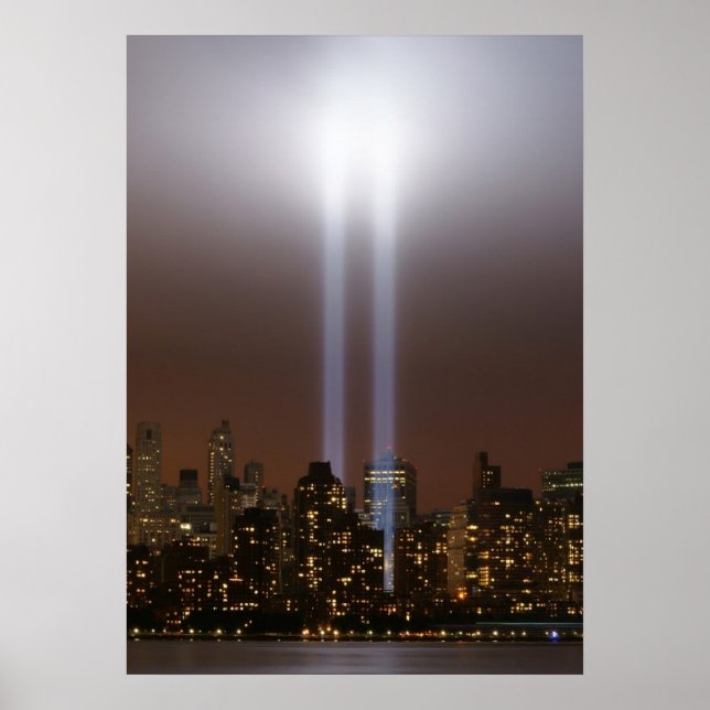 Póster World trade center tribute in light in New York. (Frente)