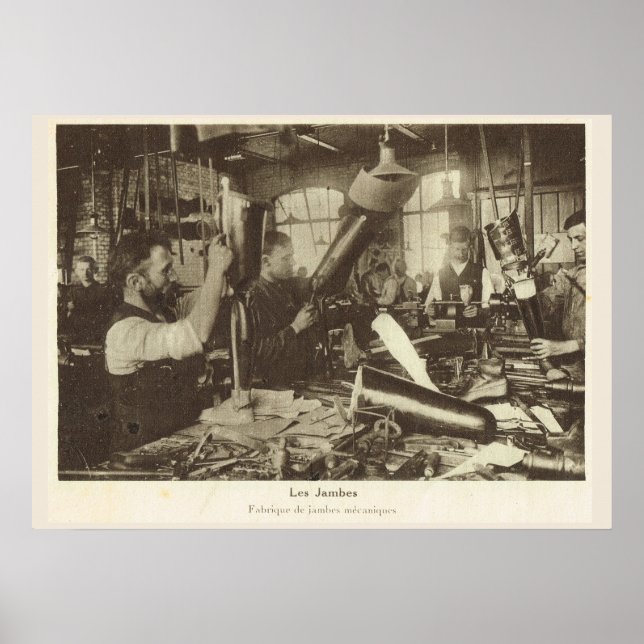 Póster World War 1, France, Artificial limb factory (Frente)