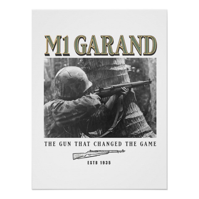 Póster World War 2 Weapon M1 Garand Rifle (Anverso)