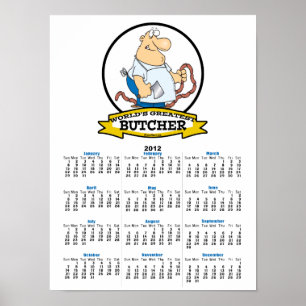 PÓSTER WORLDS GREATEST BUTCHER MEN CARTOON
