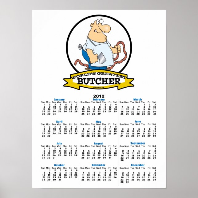 PÓSTER WORLDS GREATEST BUTCHER MEN CARTOON (Frente)