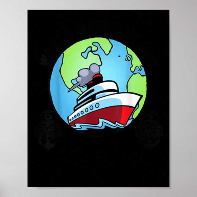 Póster World's Maritime Daddy Ship Seaman Captain Husband (Frente)
