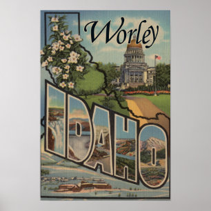 Póster Worley, letra ScenesWorley, identificación de
