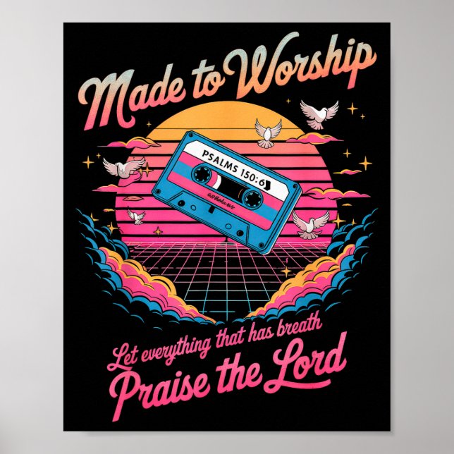 Póster Worship Christian Music Retro Cette Psalms 150_6 _ (Frente)