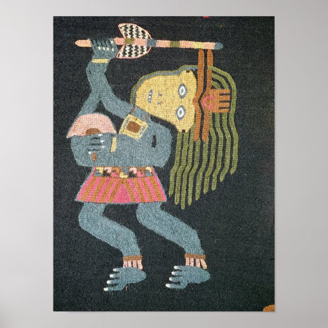 Póster Woven wool dancer with baton, Paracas tribe (Frente)