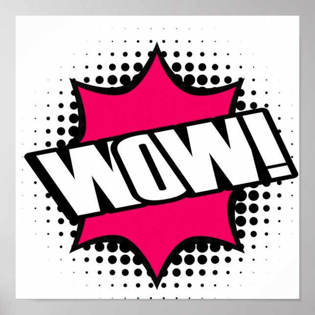 Póster WOW Estilo de Personalizado de la vieja escuela (Frente)