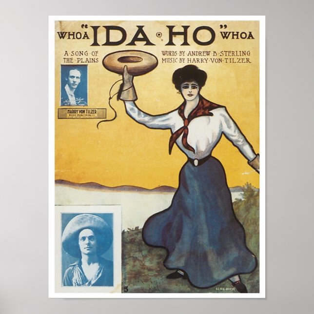 Póster Wow "Ida Ho" Carátula del libro de canciones de mo (Frente)